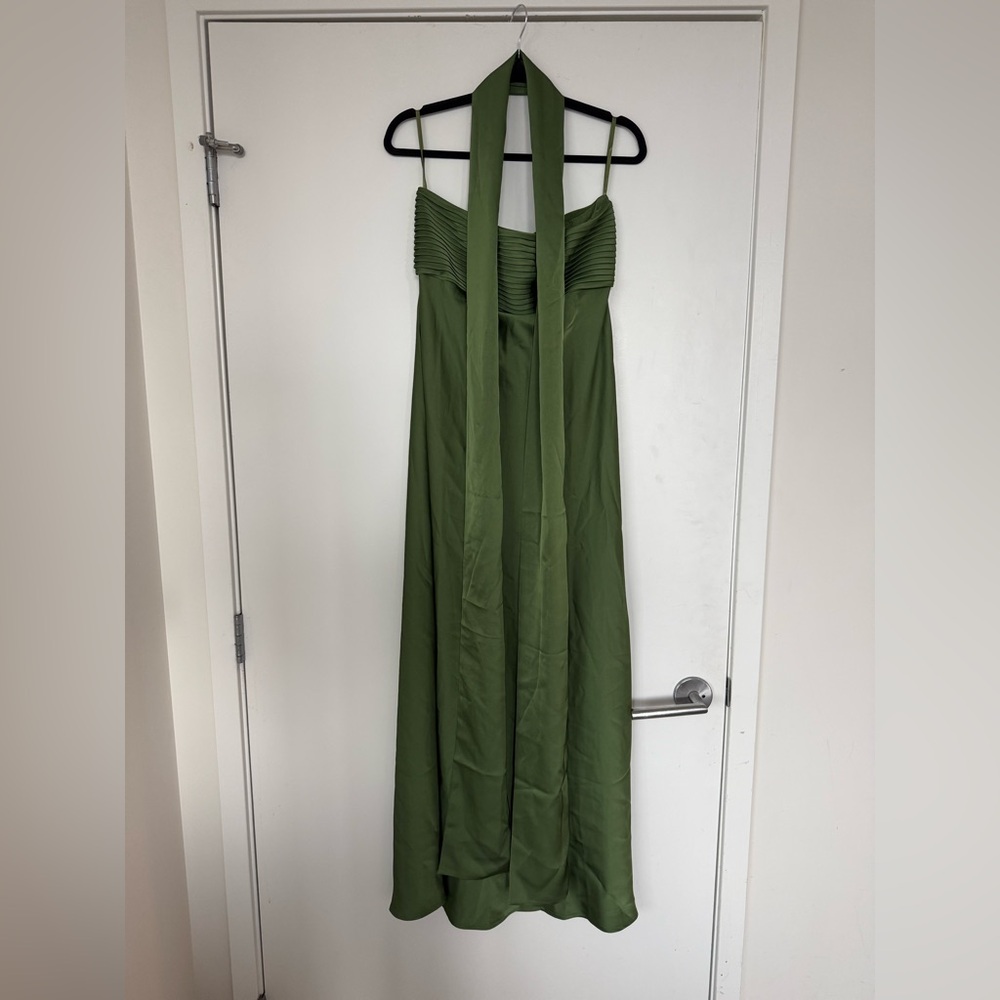 Runaway The Label Elsa Dress with Neck Scarf in Olive- Brand New - Size L - Picture 3 of 4
